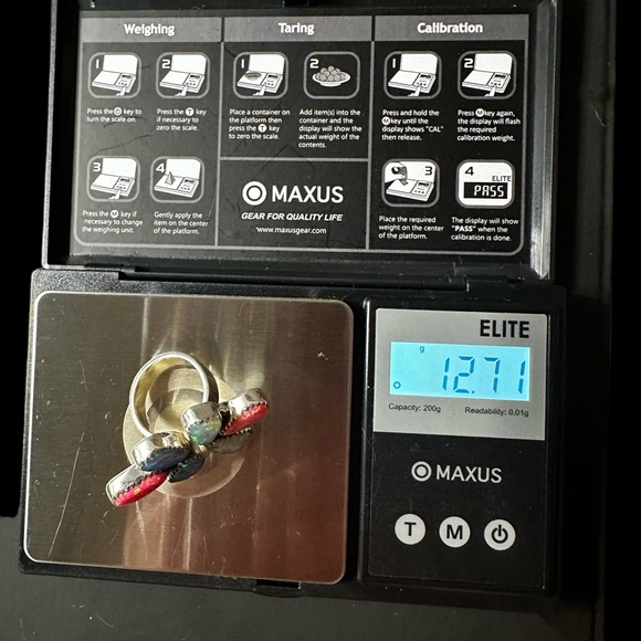 Aurora Opals in Solid Sterling Silver Flutter Ring - Picture 8 of 10